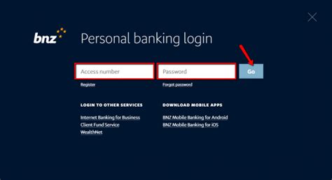 bank of nz log in.